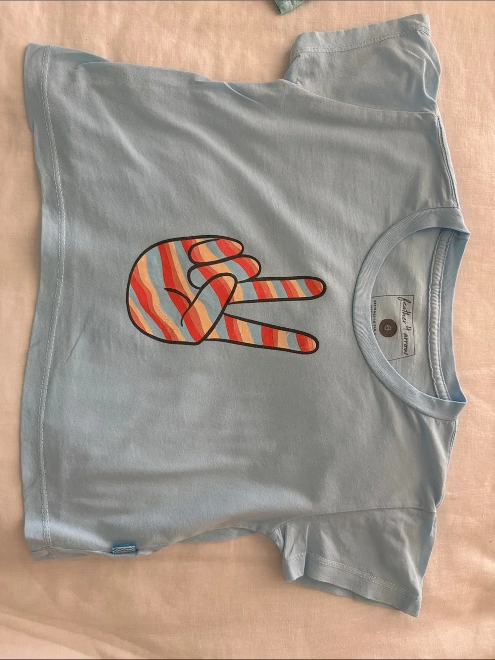 Feather 4 Arrow Cotton 3 pc Set - Aqua 2 Tees & Striped Shorts sz 6 and 5